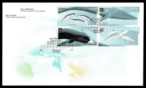 CANADA 2000 WHALES #1871a FIRST DAY COVER !! N09