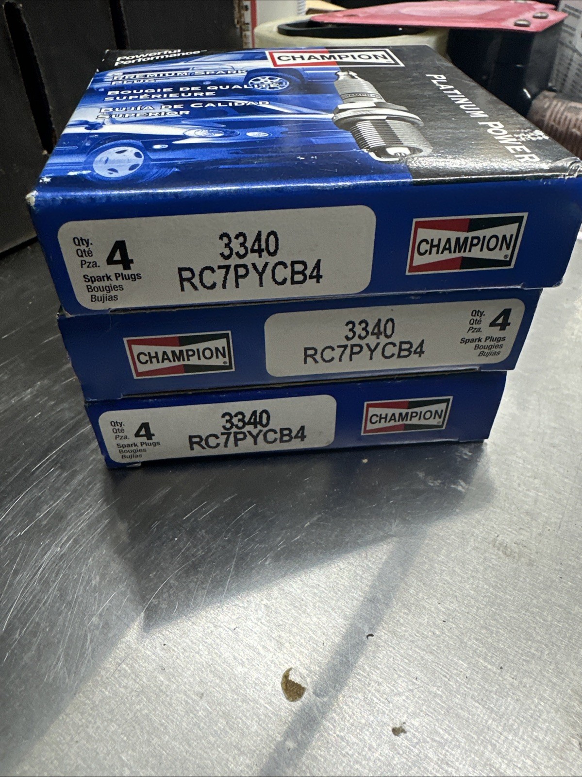New Champion Platinum Spark Plug 3340 RC7PYCB4  Set Of 12 Spark Plugs