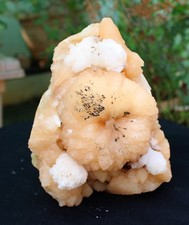 SCOLECIT MIT STILBIT MINERALIEN EXEMPLAR INDIEN