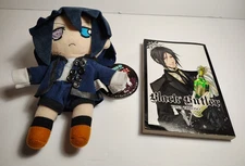 Ciel Plush 9 in + Kuroshitsuji Black Butler 5 Trade Paperback 2011 Yana Toboso