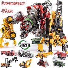NEW 8 In 1 Oversize Devastator Action Figures Robot Transformation Toy Kids Toys
