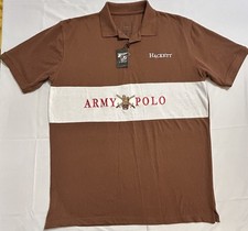 NWT Hackett London ARMY POLO Shirt Button Embroidered Mens XL