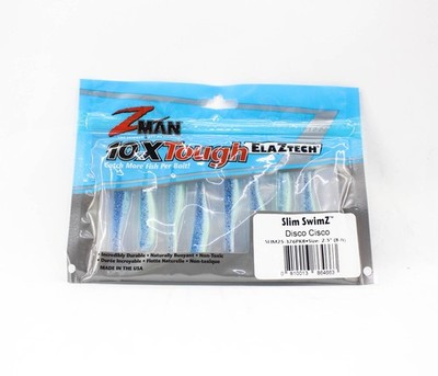 Zman Soft Köder Slim SwimZ 2.5 Zoll 8/Pack Disco Cisco (4663)