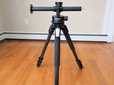 Manfrotto 055 Carbon Fiber Tripod w/ FEISOL PB-90HA Panoramic Head PB-90HA