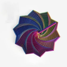 3D Printed Expanded Sensory Fidget Star, Star Fidget with Handle, Fractal Fidget