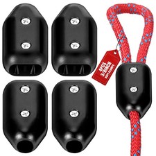 4 Pcs Rope Clamps Reusable Rope Clamp 3/8 Inch Black Plastic Rope Connector