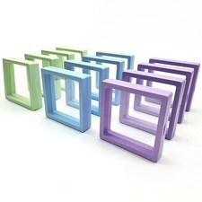 ailison 12PCS 3D Floating Frame Display Stand, Jewelry 3.54  3.54  type 7