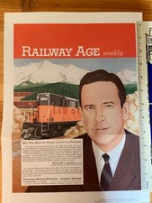 NOS EMD Electro-Motive GM Locomotive Milwaukee Road Railway Age Cover 1958