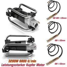 6800U/min 3200W Betonverdichter Innenr&uuml;ttler Elektrisch R&uuml;ttelflasche 4 6m Kabel