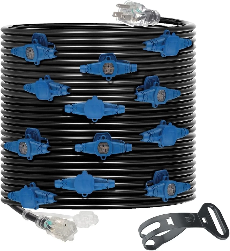 Multi Outlet Extension Cord 65 Feet 12 Gauge 13 Outlets Listed Indoor Outdoor - Image 3 of 4