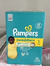 Pampers Baby Diapers - Swaddlers - Size 1, 96 Count Disposable Infant Diaper
