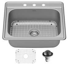 Karran USA PT30-PK1 Profile 25" Drop In Single Basin Stainless - Satin Brushed