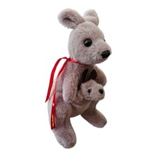 AUSTWIN Plush Kangaroo with Baby in Pouch Made in Australia Stuffed Animal 12"