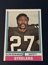 Glen Edwards Rookie #169 1974 Topps Pittsburgh Steelers Football Card. rookie card picture