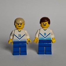 Lego Minifigures - 2 x Football Players, White Kit (soc084, soc085)
