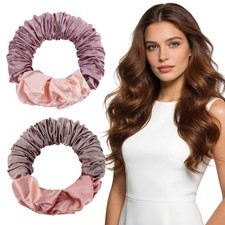 2 Pack Heatless Curling Scrunchie, Heatless Hair Curler Overnight to Sleep In, N