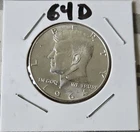 1964-D Kennedy Half Dollar 50C Denver Mint United States Coin Uncertified