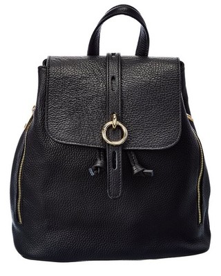 cheap womens black leather backpack Italian Leather Backpack