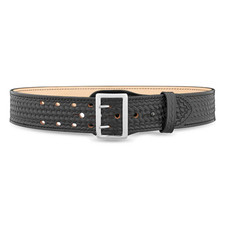 Dutyman 2-1/4" Basketweave Leather Sam Browne Duty Belt - 2 Row Stitch with