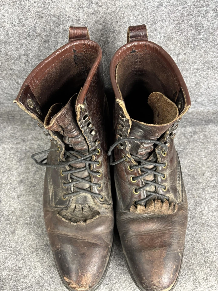 Zapatos Botas De Colección Ala Roja Para Hombre Talla 11 Cuero Marrón Trabajo Puntera Acero EE. UU. 90s Foto 3 de 4