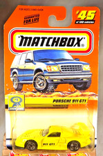 2000 Matchbox 45100 Show Cars Series 9 Porsche 911 Gt1 Yellow Wchrome Split5sp