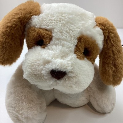 Aurora World Plush Puppy Dog White Brown Spotted Floppy Ears Stuffed Animal 2022