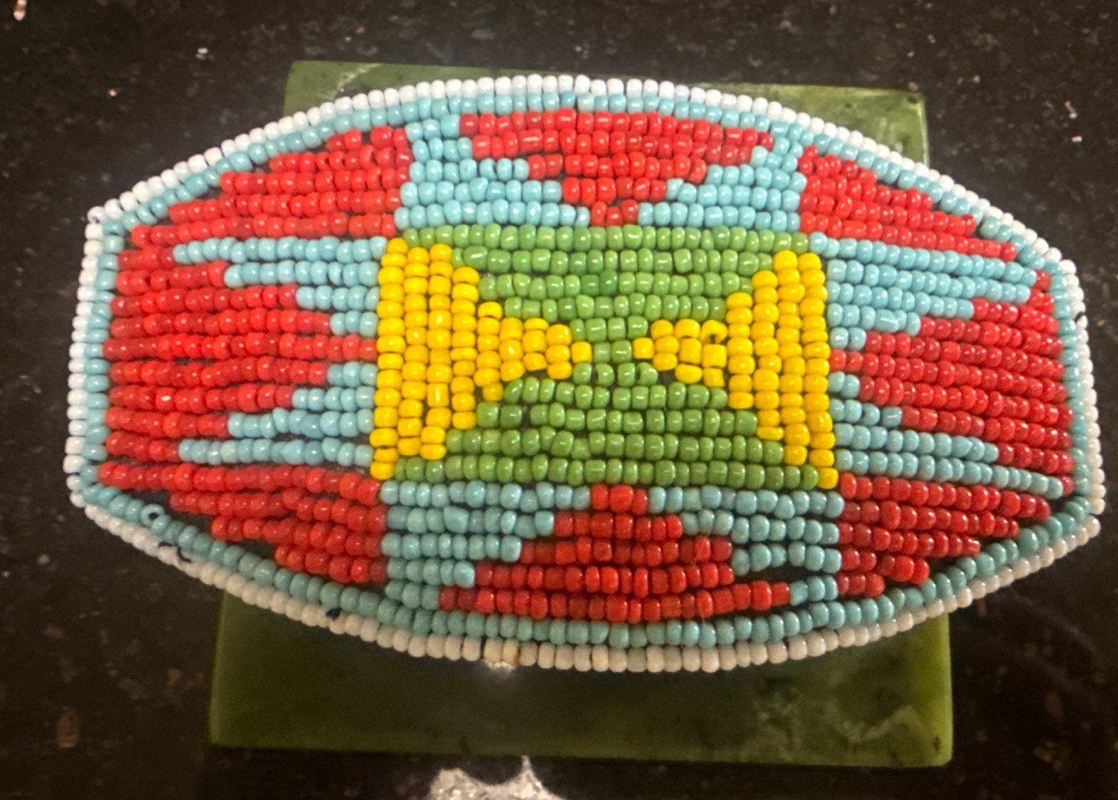 Handmade Seed Beaded Geometric Pattern Multicolor… - image 7