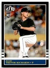 2019 Donruss #201b Trevor Richards Miami Marlins Rookie