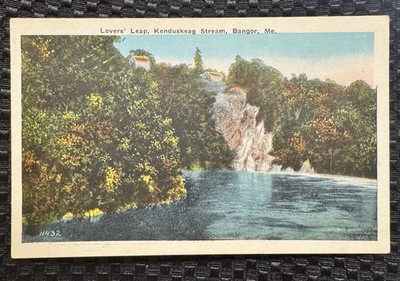 POSTCARD: Lovers  Leap Kenduskeag Stream , Bangor, Maine