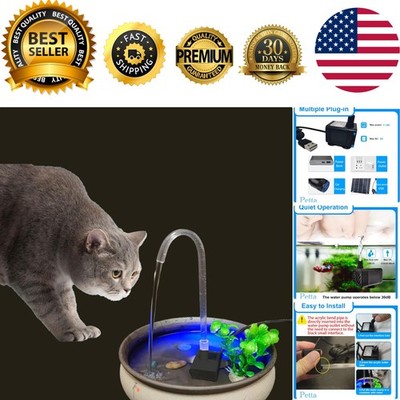 USB Solar-Powered Cat Water Fountain - Ultra-Quiet Pet Dispenser for Outdoors