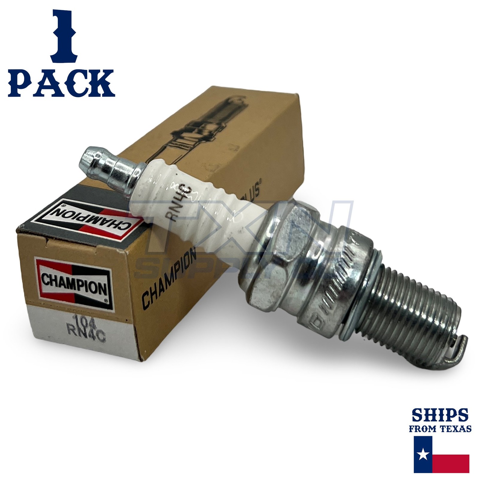 Champion Small Engine 104 Spark Plug RN4C - 1 Pack - For 1979-1991 Volkswagen Va