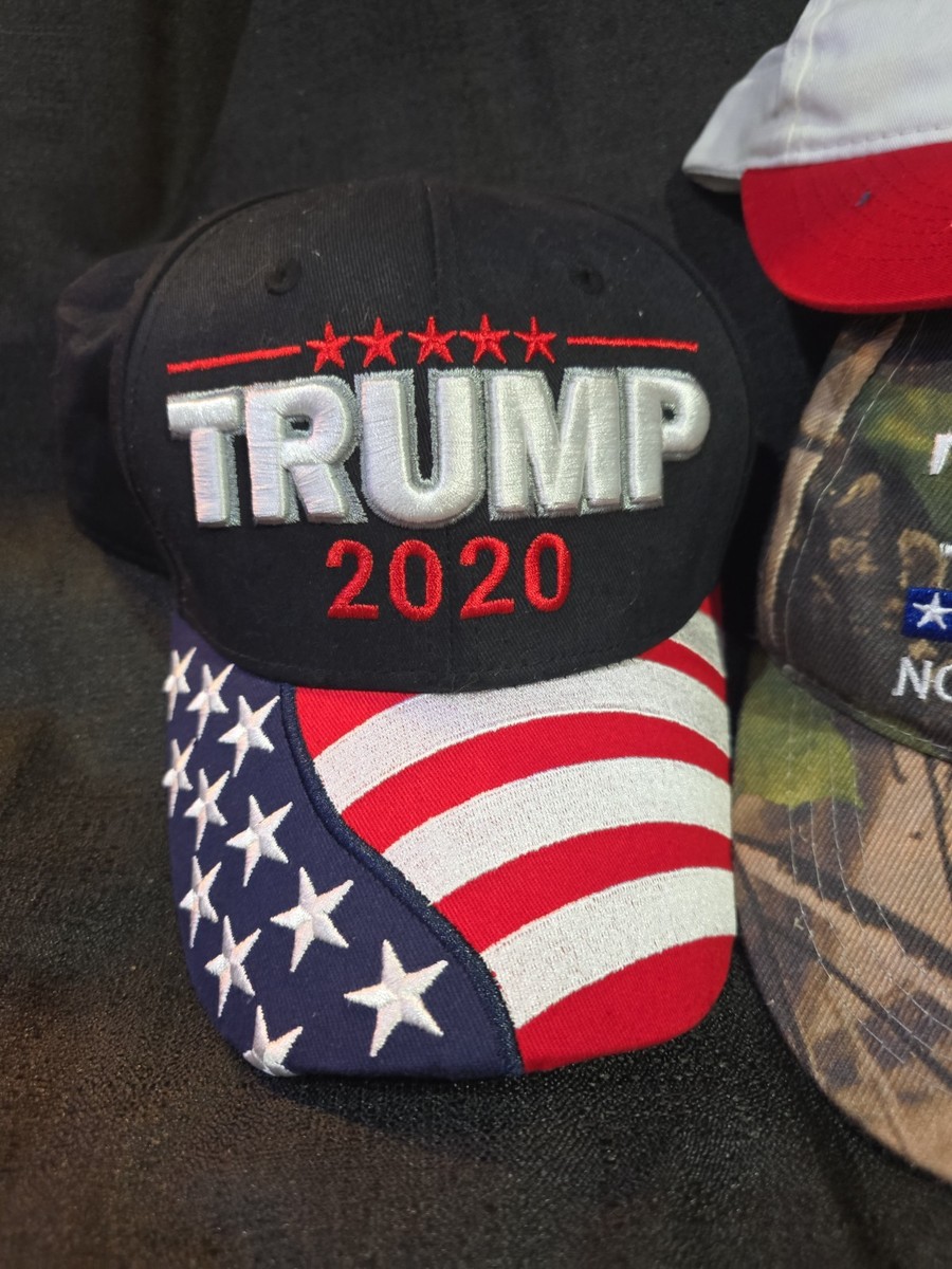 Lot of 4 Patriotic  Trump MAGA, Vietnam Vet And American Flag Hats View 4