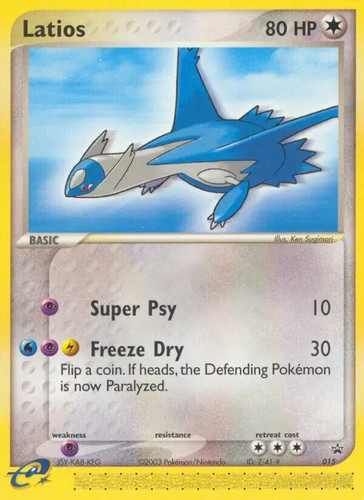 Latios - 015 - Pokemon Wizards Black Star Promo Card LP