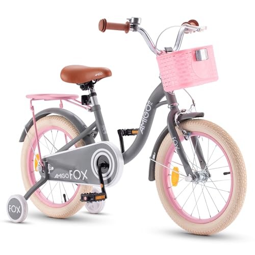 Royalbaby Princess Girls Kids Bike 14 Inch Bicycle with Basket for Age 3-12