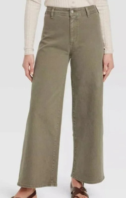 NEW Universal Thread Women's High-Rise Sailor Wide Leg Ankle Jeans Size 16