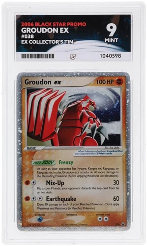 ACE 9 Groudon ex Holo 038 Nintendo Black Star Promos 2006 Pokémon Card MINT