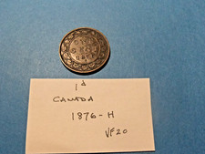 1876-H Canada 1 Cent Coin - VF20