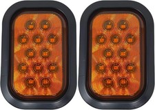 5x3 2x Amber Rectangle 12 Led Signal Turn Tail Park Light Tow Truck 5x3 2x Amber Rectangle 12 Led Signal Turn Tail Park Light Tow Truck