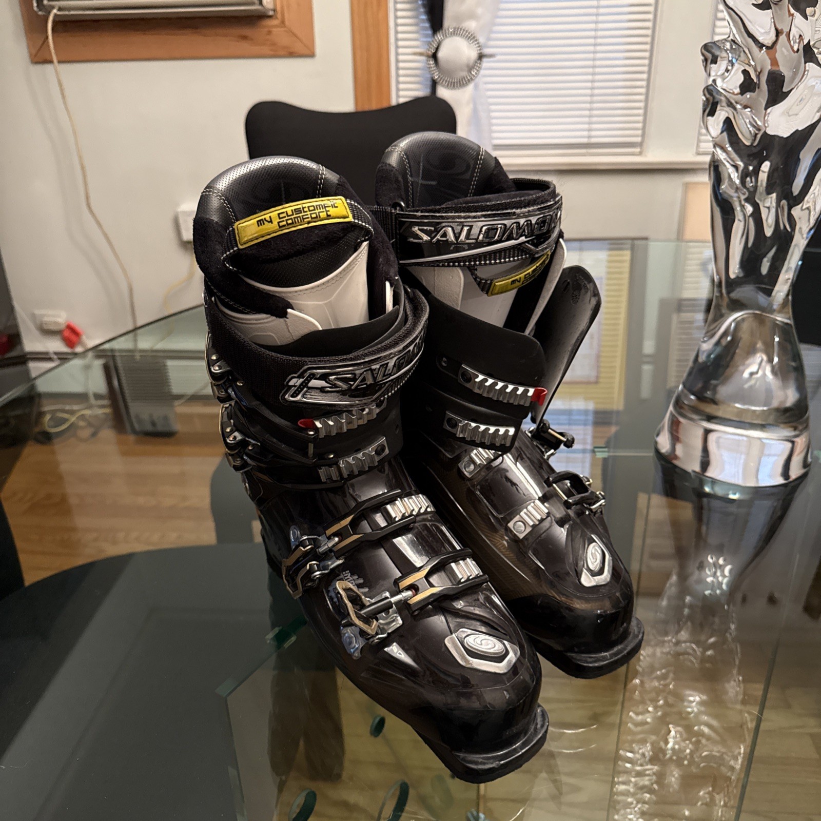 Scarponi da sci da downhill Salomon Impact 90 neri da uomo taglia 27