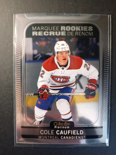 2021-22 O-Pee-Chee Platinum Cole Caufield #201 Montreal Canadiens Rookie RC