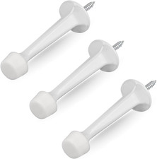 3 Pack Heavy Duty Solid Rigid Door Stop with Soft Rubber Tip, Zinc Die Cast Door