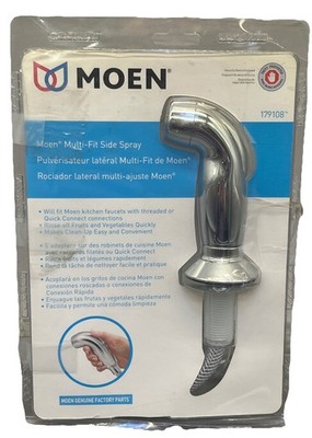 Moen Kitchen Faucet Multi-Fit Side Spray in Chrome 179108. {11}.
