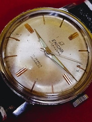 Vintage Enicar Geneve 17j original Dial mens swiss working wrist watch 041