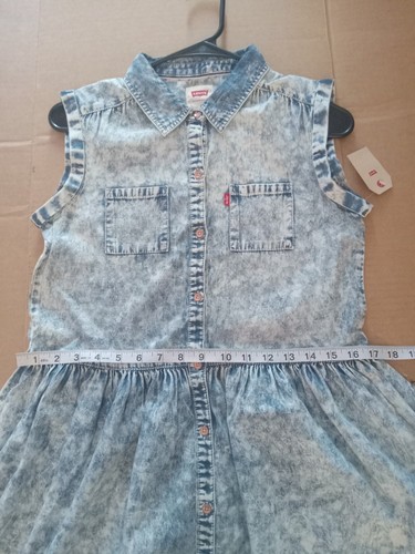 Levi's Girls' Sleeveless Button-Front Dress - Blue XL New Dress Summer Beach - Picture 12 of 14