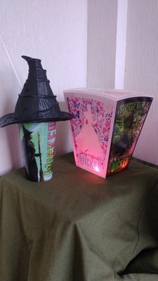 Wicked Movie Cineworld Set Glinda And Elphaba Cups Popcorn Bucket 
