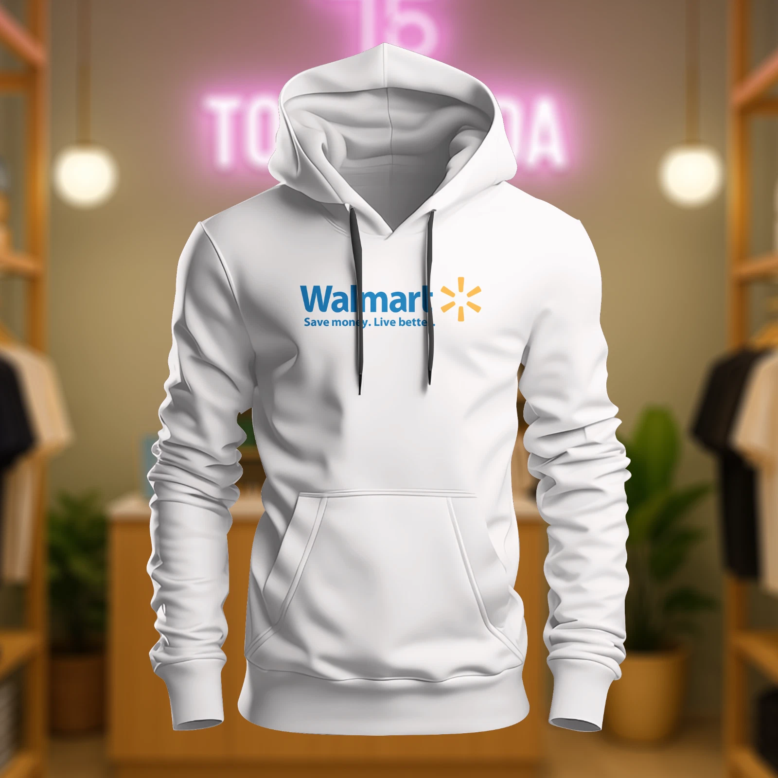 Walmart Logo Hoodie T-Shirt USA Flag