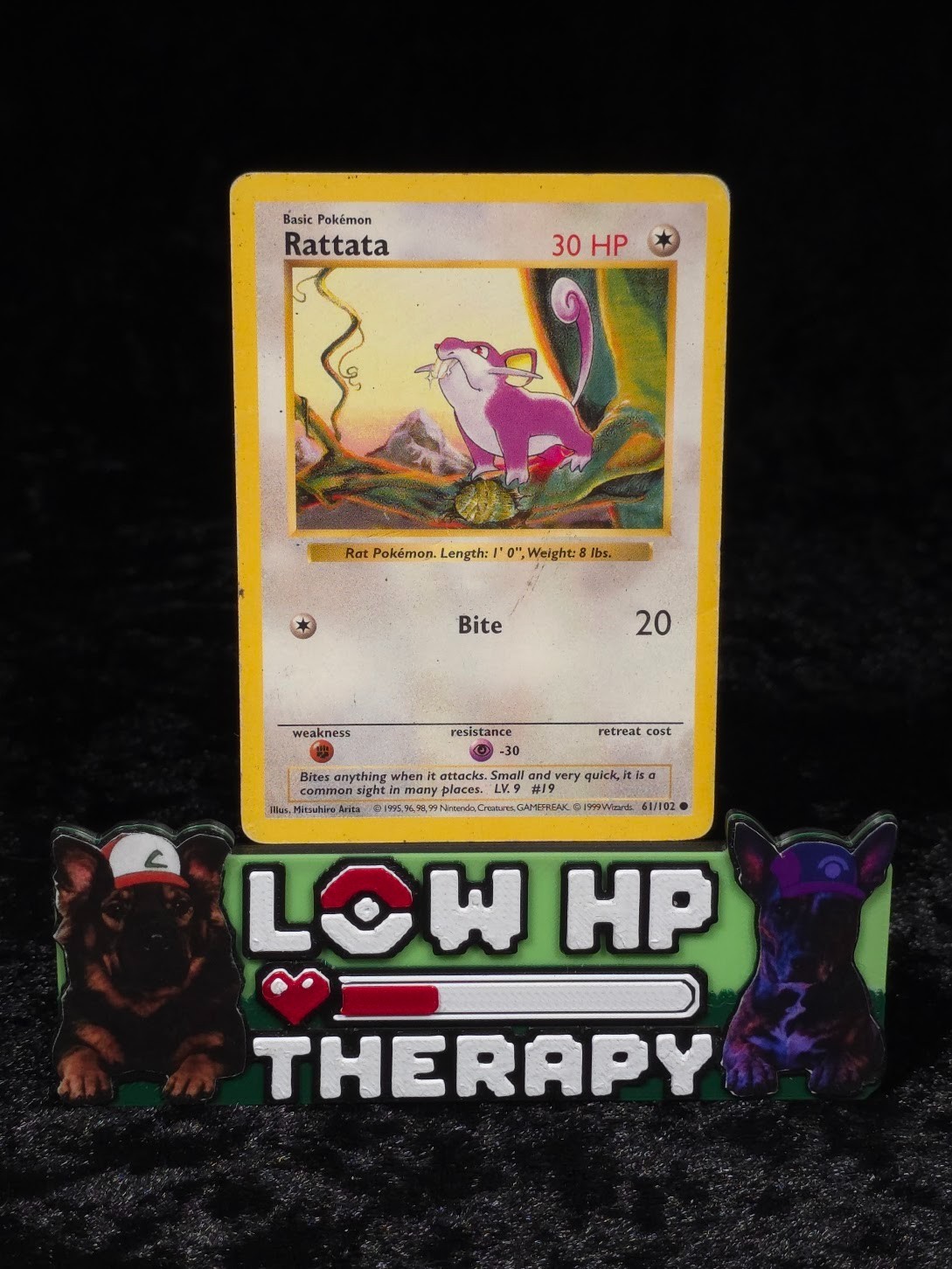 Rattata 61/102 Base Set Unlimited Common 1999 WOTC Pokemon TCG MP