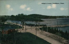 Southboro,MA White's Corner Tichnor Massachusetts Antique Vintage Postcard