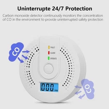 Carbon Monoxide Detectors CO Detector Sensor Home Safety Alarm Sound Warning