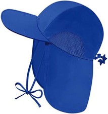 Baby Sun Protection Hat, Kids Summer Essentials Adjustable Hats 6M-2T,Blue 